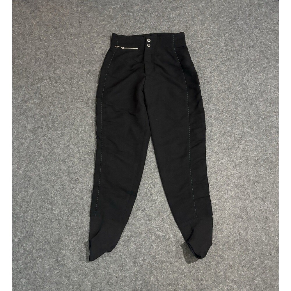 Bogner Vintage Women's Ski Pants Size 8 Black Solid Nylon/Wool Blend